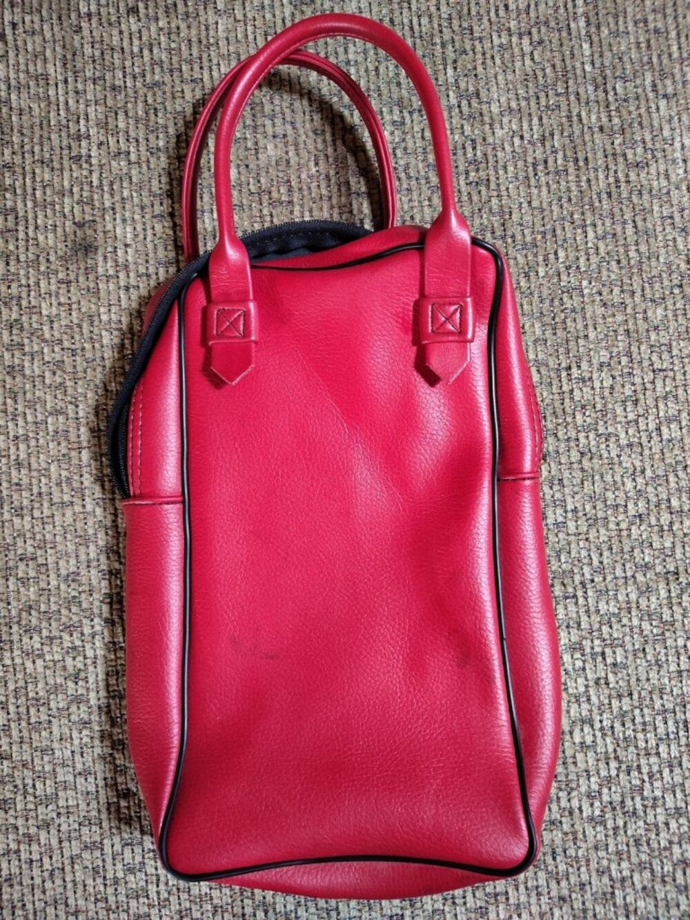 Vintage Hazel Wine Bag Holder Red Made In USA Retro Cottage Stillwell